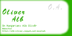 oliver alb business card