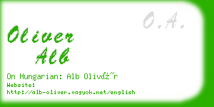 oliver alb business card